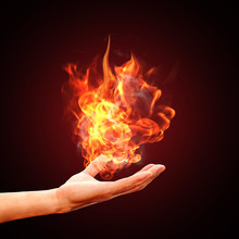 mutant hand on fire